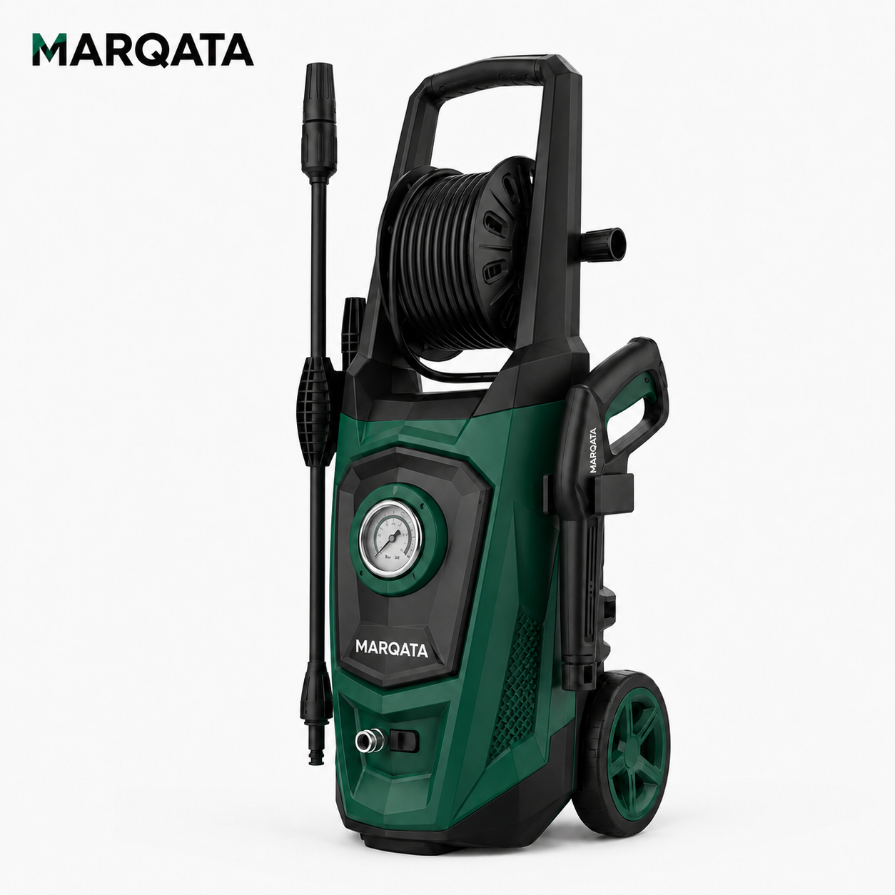 Marqata pressure washer cleaning an outdoor surface
