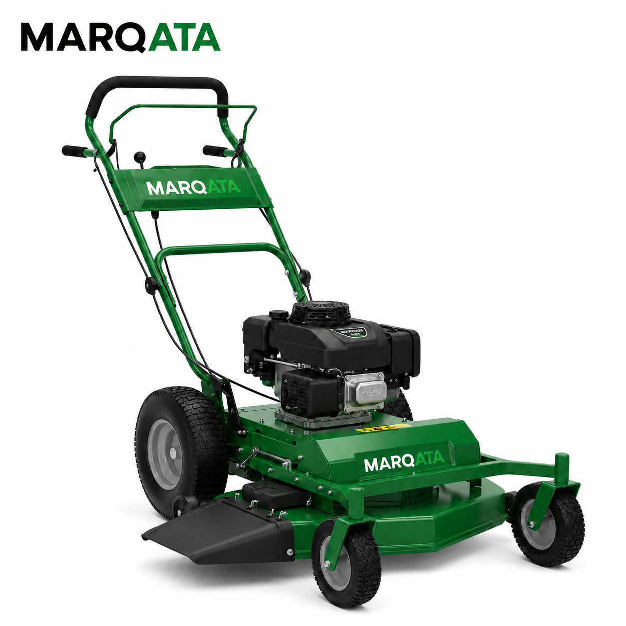 Marqata lawn mower for maintaining a large lawn